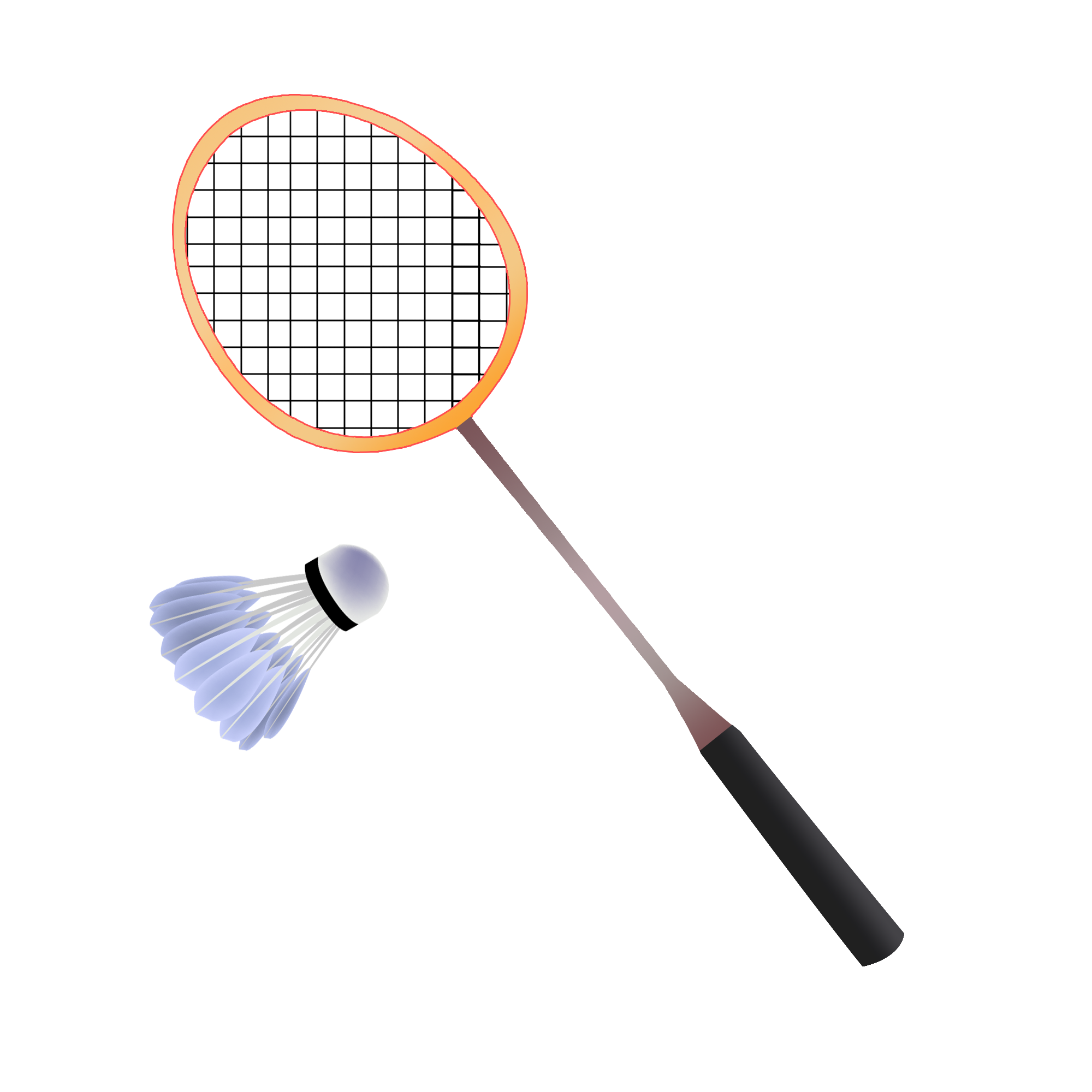 Badminton Racket and Shuttle